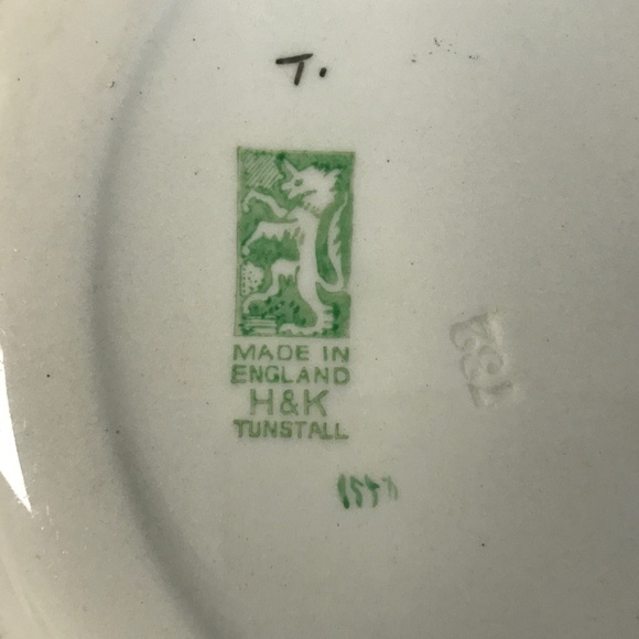 Vintage H&K Tunstall China Square Luncheon 8.75” Salad Cake Plate - Picture 7 of 7